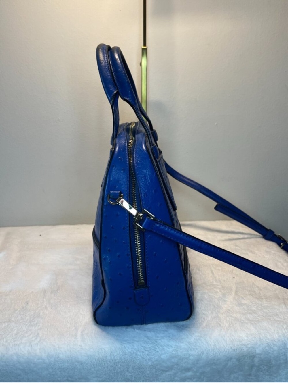 KATE SPADE OSTRICH ASS DOME SATCHEL - Picture 4 of 9